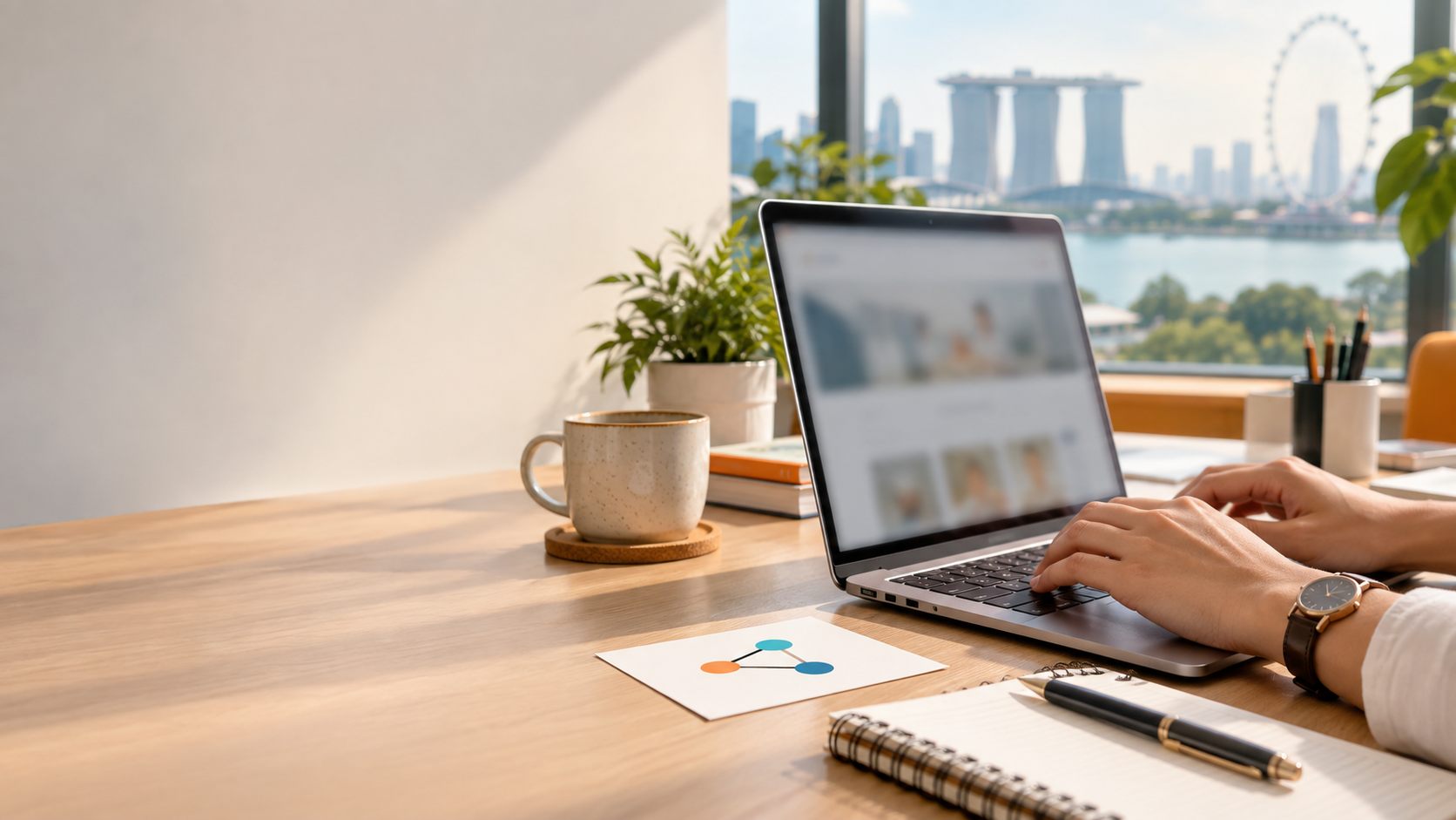 Business owner learning what a domain is for a company website